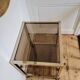 Gold metal and smoked glass serving trolley