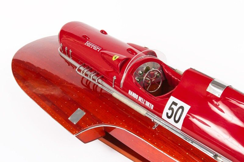 Boat model Riva Arno IX Timossi Italian 76 cm fully wood studded