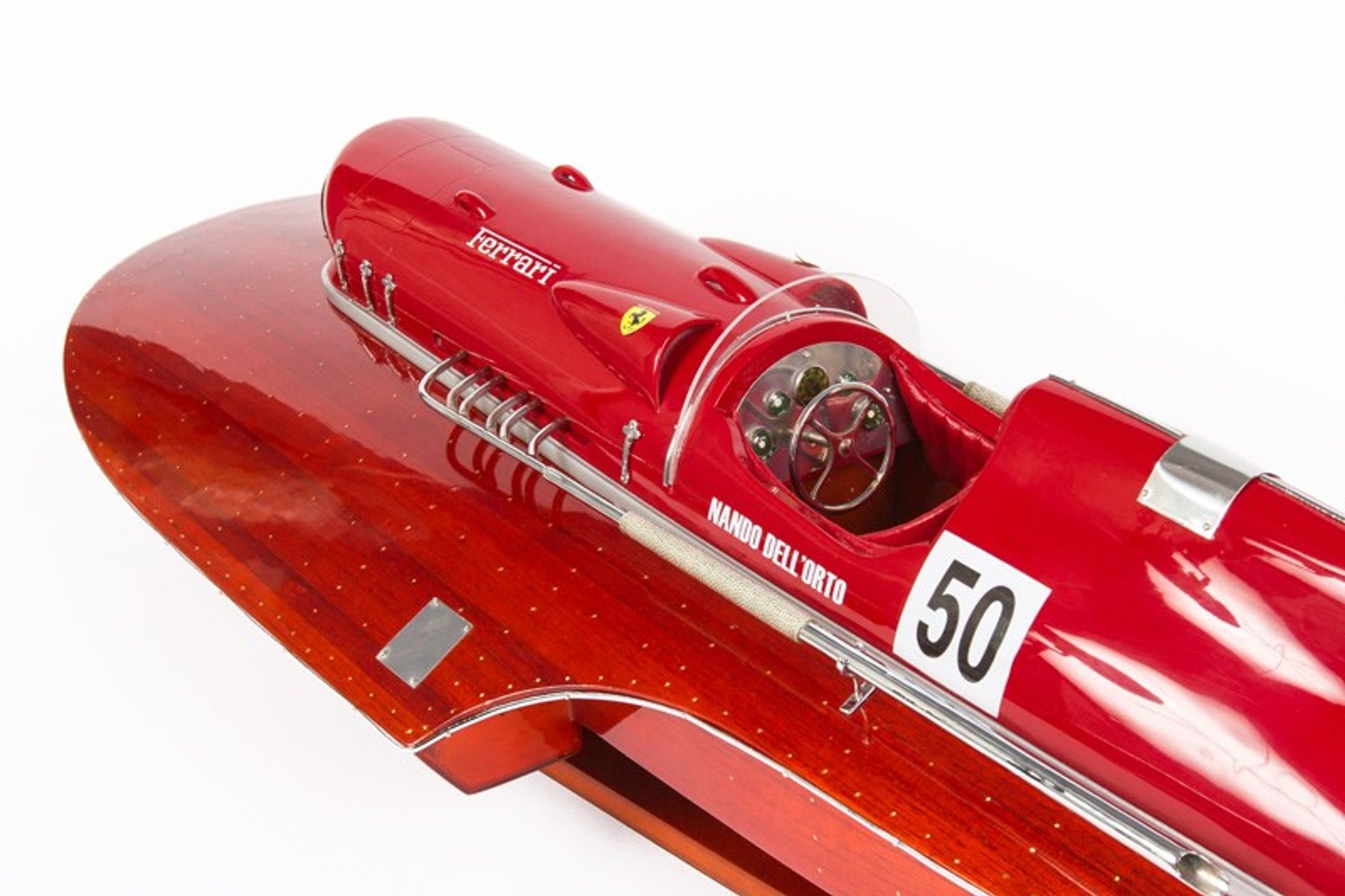 Maquette bateau Riva Arno IX Timossi Italien 76 cm entièrement bois cloute