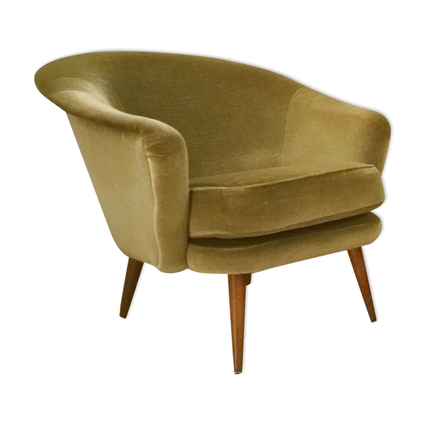 Organic Chair Danish Scandinavian years 50 / 60 ice green vintage