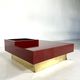 Square coffee table, Italian design, 1980s