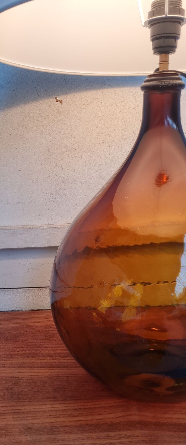 Vintage demijohn lamp