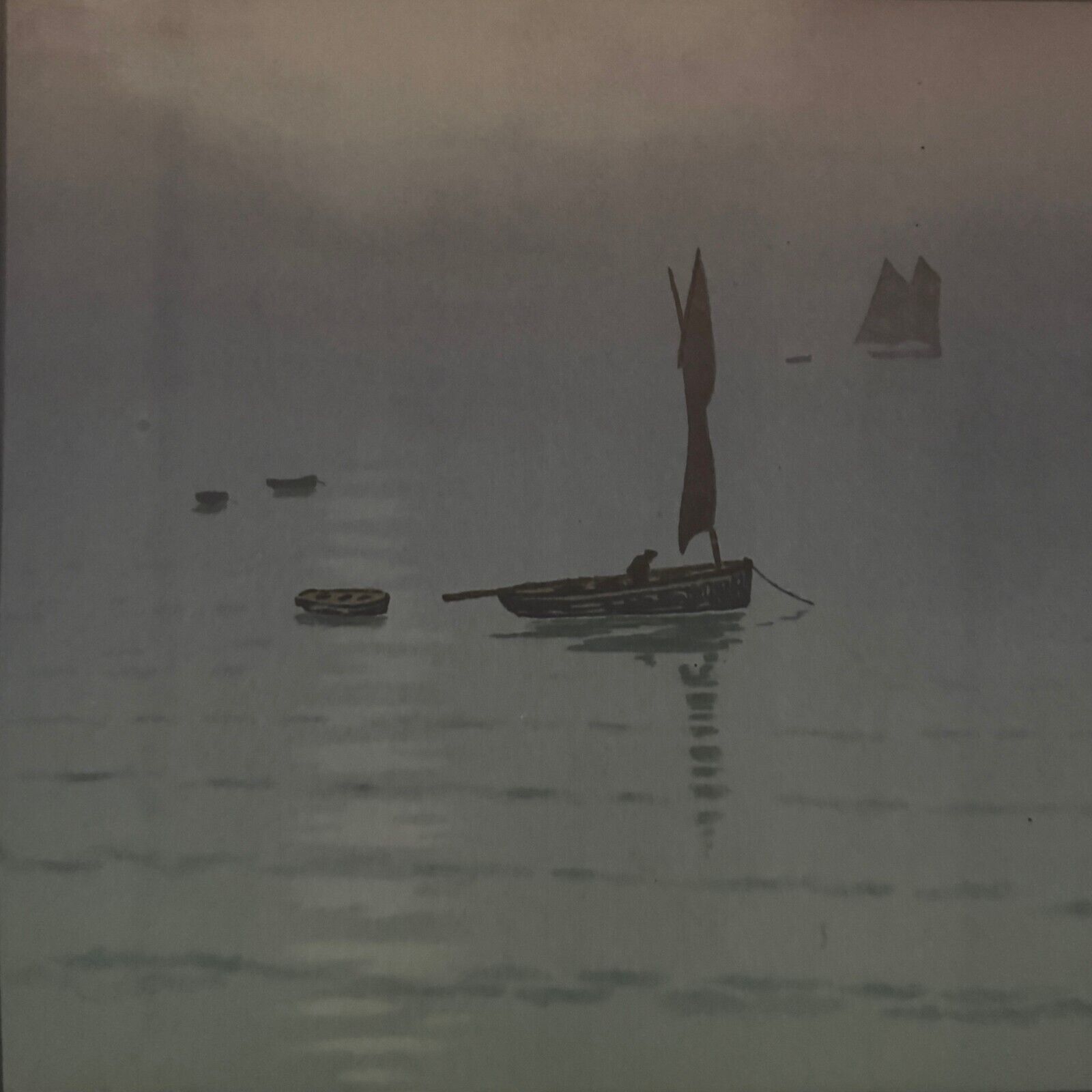 Lithograph by Henri Rivière The Beautiful Country of Brittany - Mist at Sea