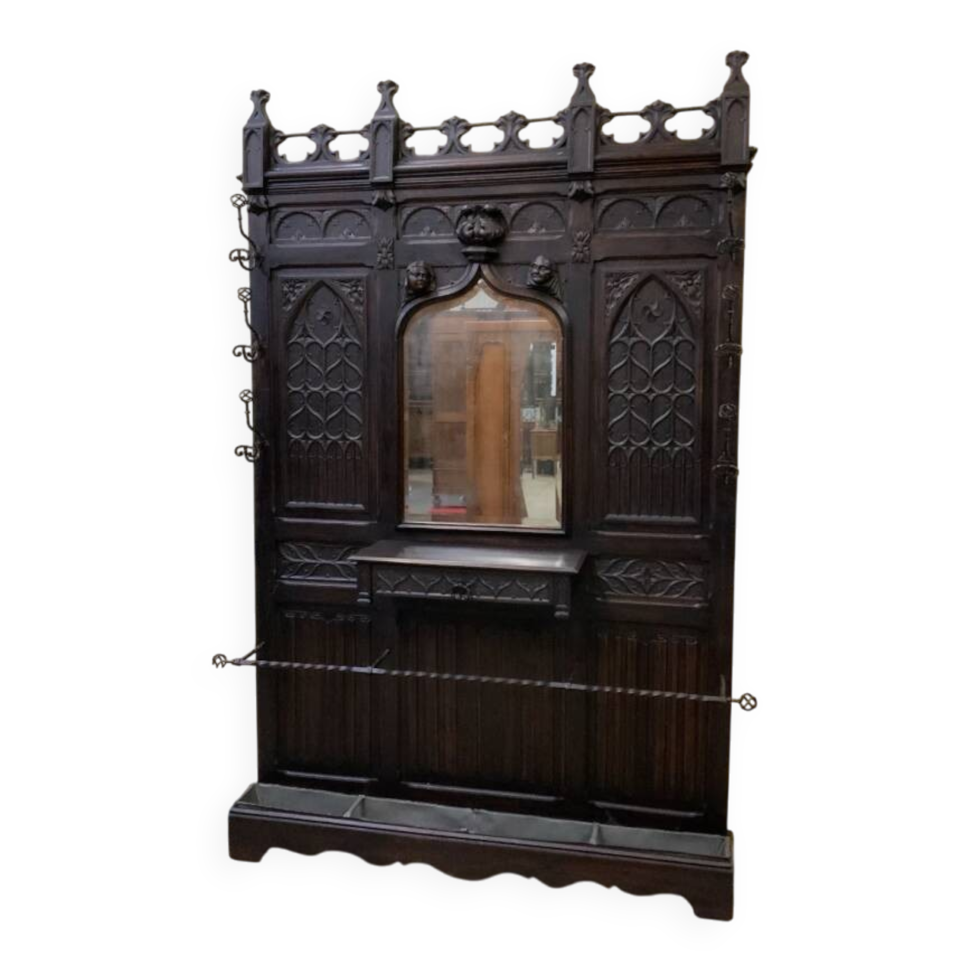 Antique Imposing Neo-Gothic Lavish Wardrobe