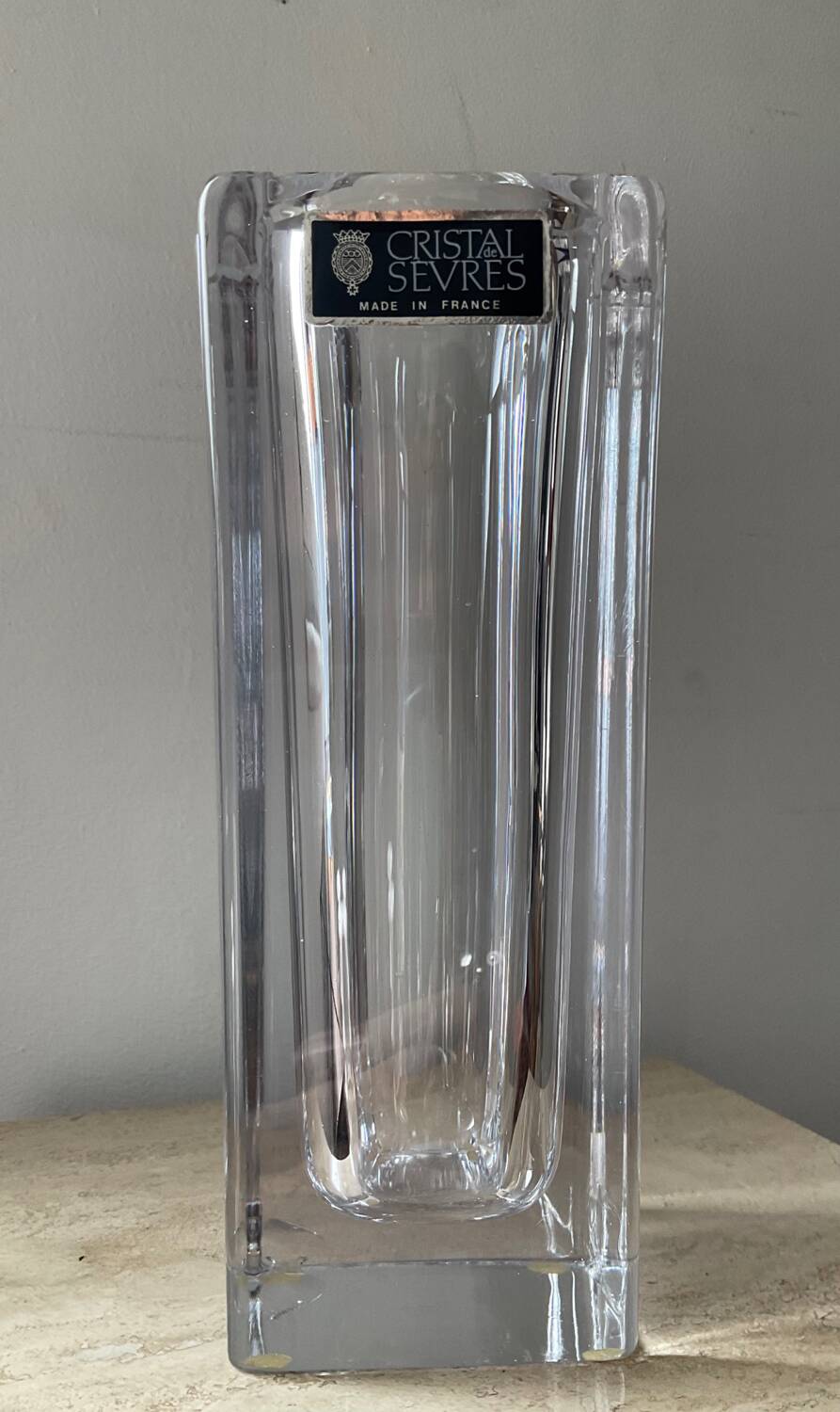 Vintage 70s vase in Sèvres crystal