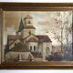 Oil on canvas, 20th-century school, Church of Vexin.