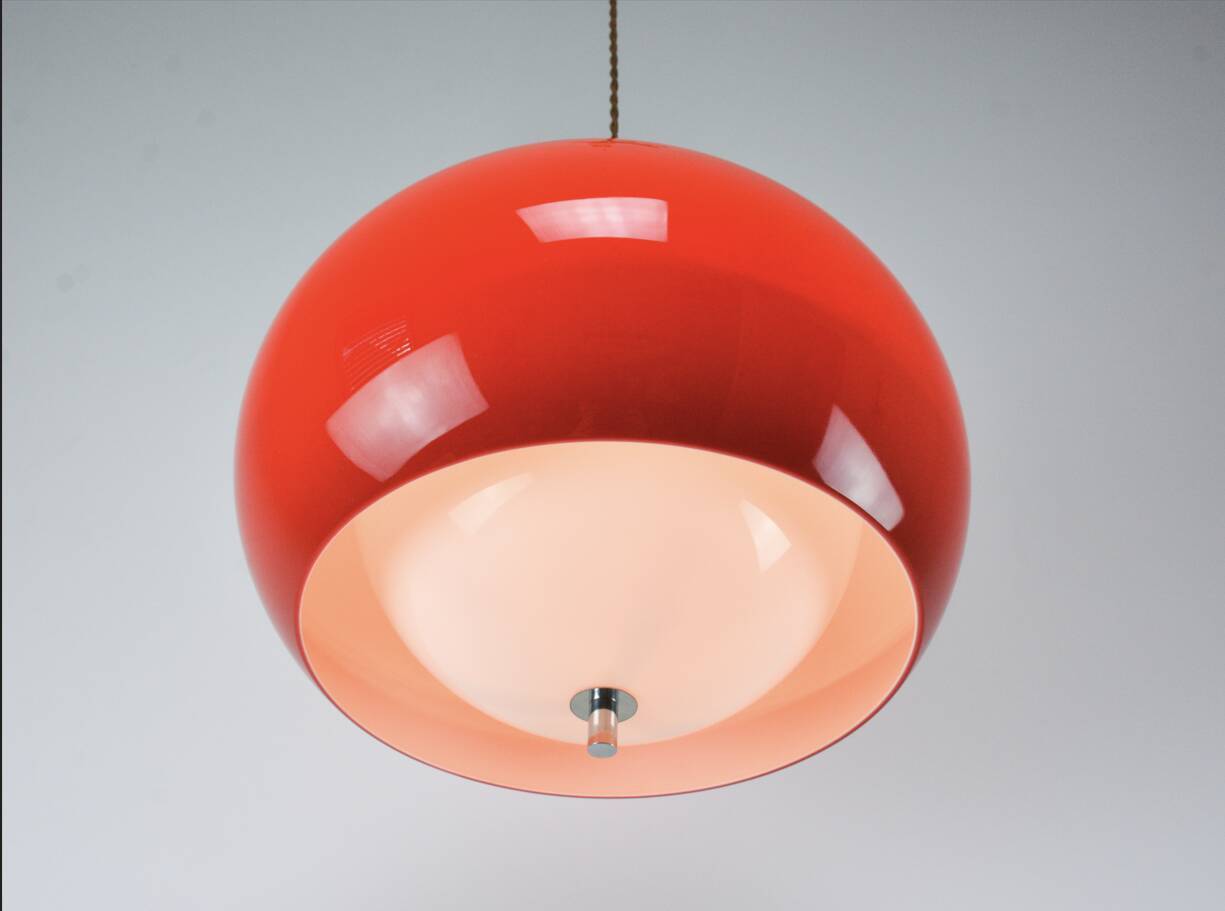 Vintage Red Meblo "Burgos" Pendant Lamp