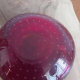 Vintage Murano Ashtray Catchall - Ruby Red Bullicante Glass - Vi