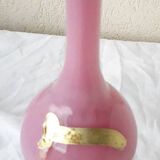 Pink opaline single flower vase
