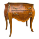 Curved Louis XV style commode in marquetry, mid-20th century.
