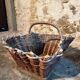 Pair of early 20th century French wicker grape harvest baskets – Rustic vineyard set