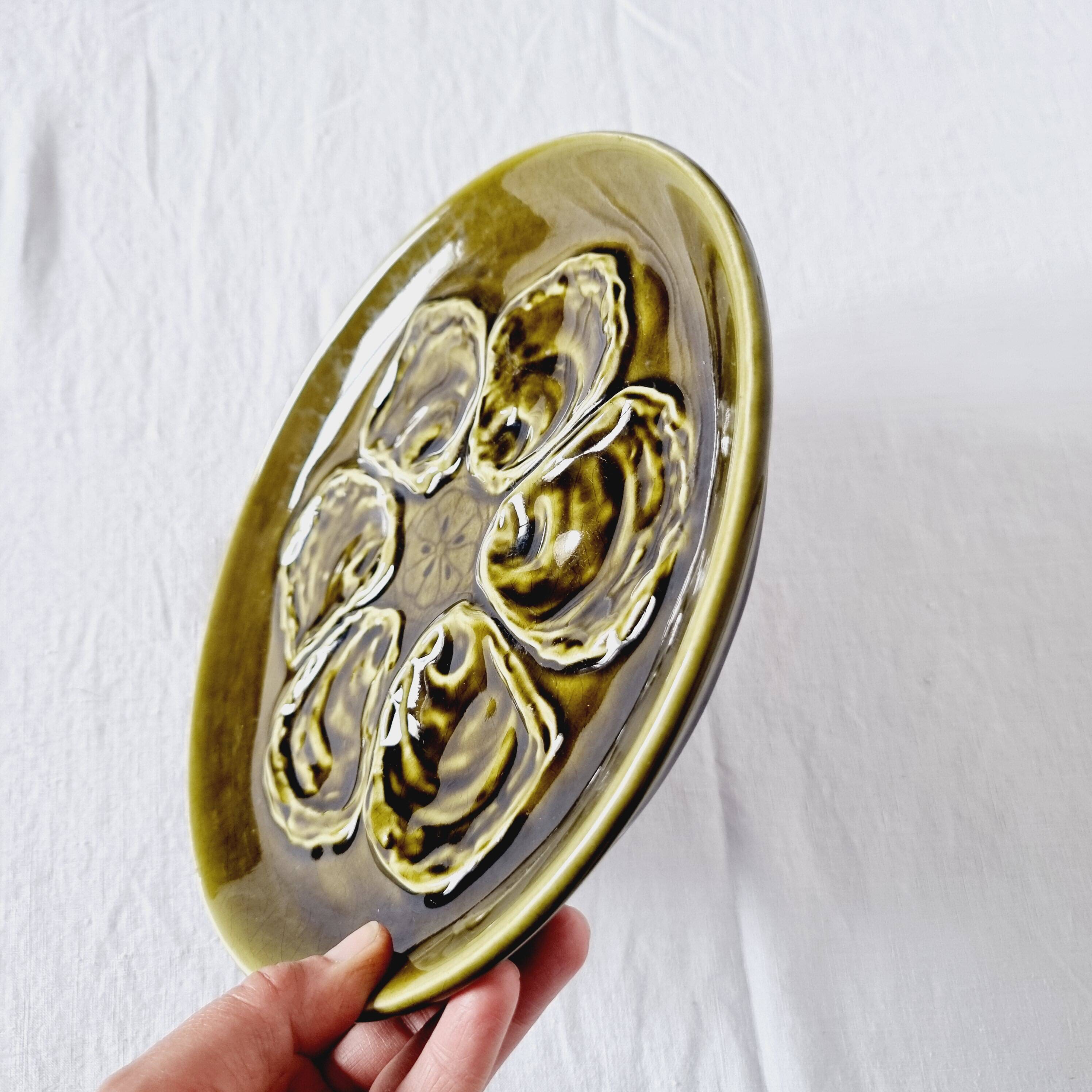 High quality ceramic plate for 6 oysters