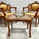 Louis XVI living room, four fluted and molded rooms