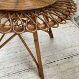 Table basse rotin « soleil »