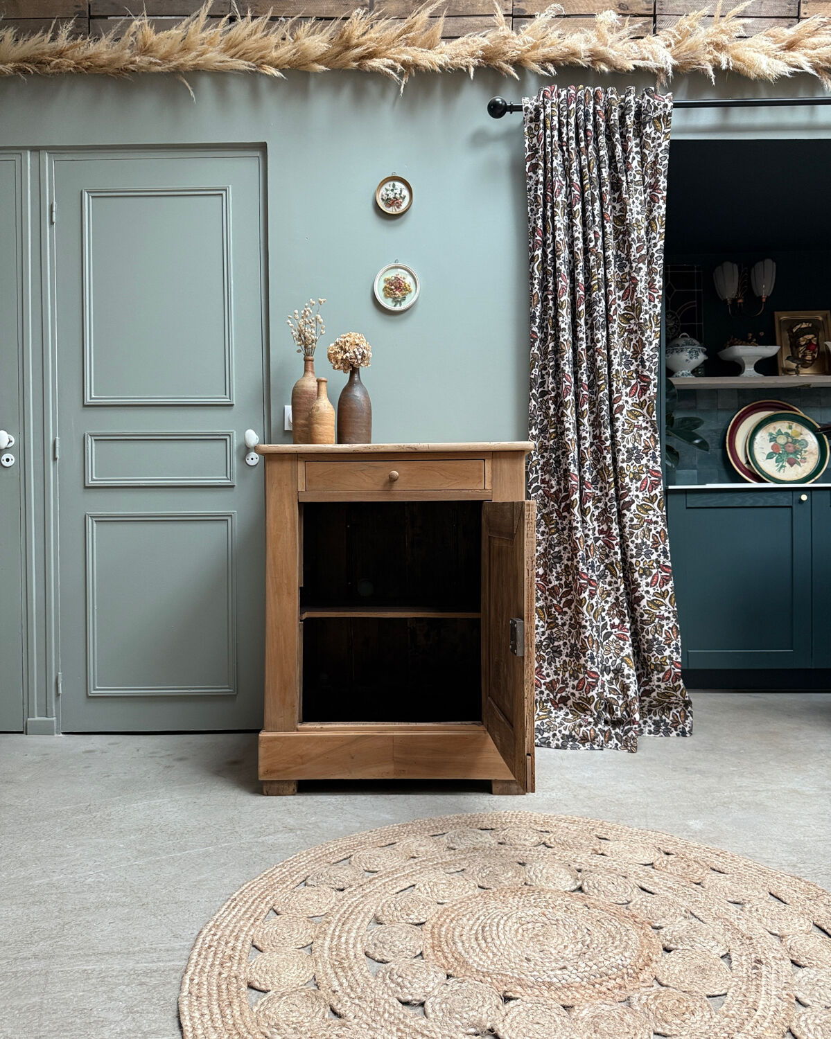 Large walnut jam cupboard (restored)