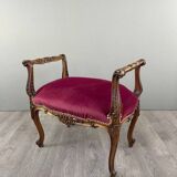 Ensemble chaise et repose-pieds de style louis xv, xixe siècle