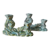 2 bougeoirs Art déco numéroté - Possible Hubert Bequet