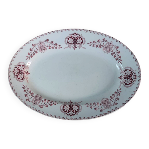 Plat de service ovale Lunéville modèle Sébastopol