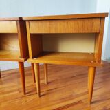 Pair of Scandinavian style bedside tables