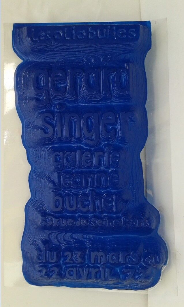 Gerard Singer blue thermoformed poster