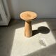 Side table, end of sofa in natural mango monoxyl conical tray H:50cm