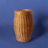 Vintage wicker laundry basket