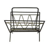 Metal black and gold magazine rack