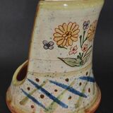 Ceramic tea light holder with signature to identify, 20th century