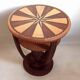 Art Deco 2-tiered pedestal table in purple rosewood, diameter 58.5 cm