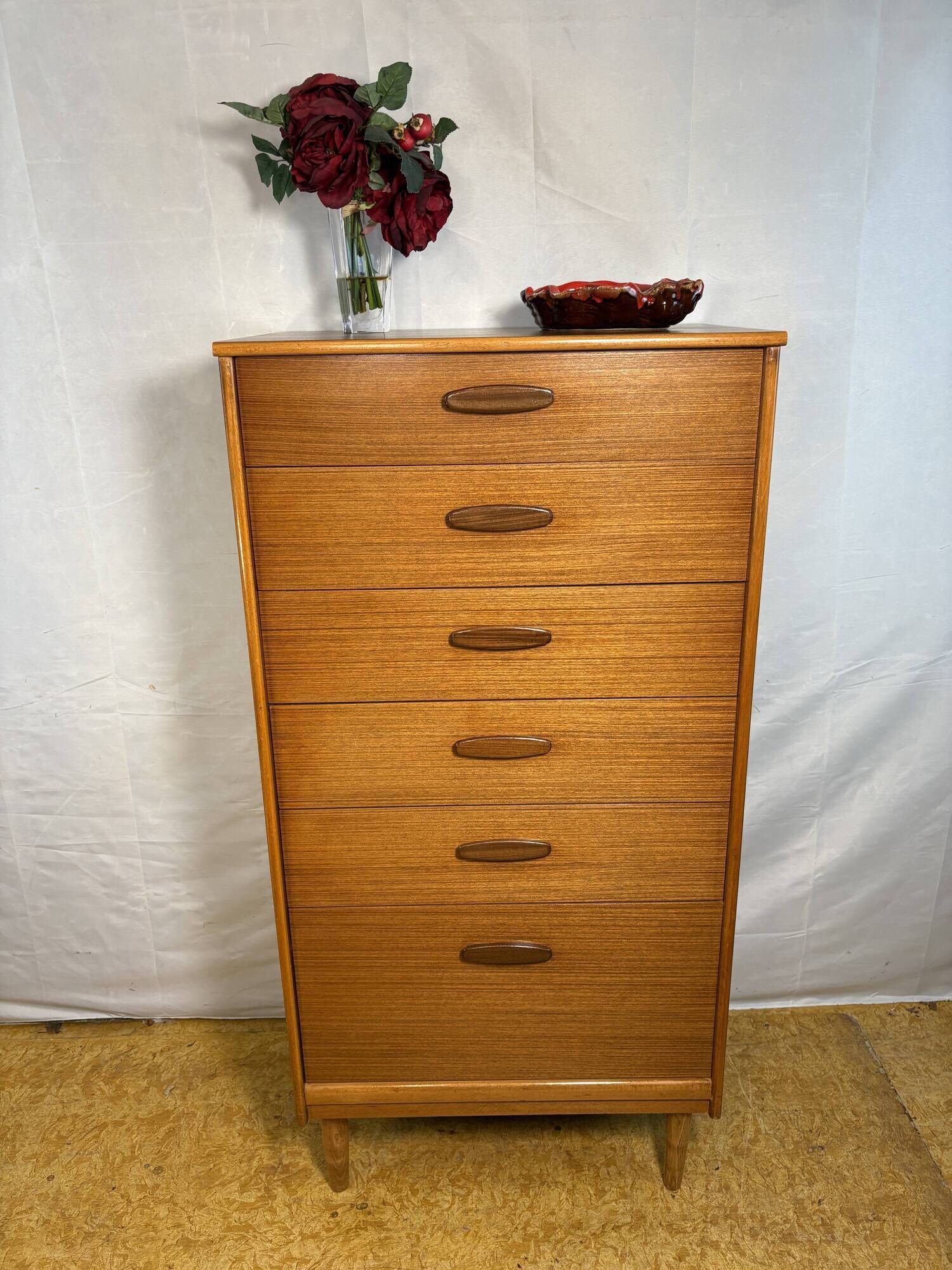 Vintage Austinsuite Teak Chest of Drawers 1960 Scandinavian Danish Design