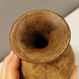 Ceramic vase in earthy/brownish/beige colours and tones. Judi Art, Denmark 1970s