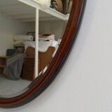 Antique mahogany oval mirror
