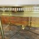 Vintage neoclassical coffee table with mahogany veneer.