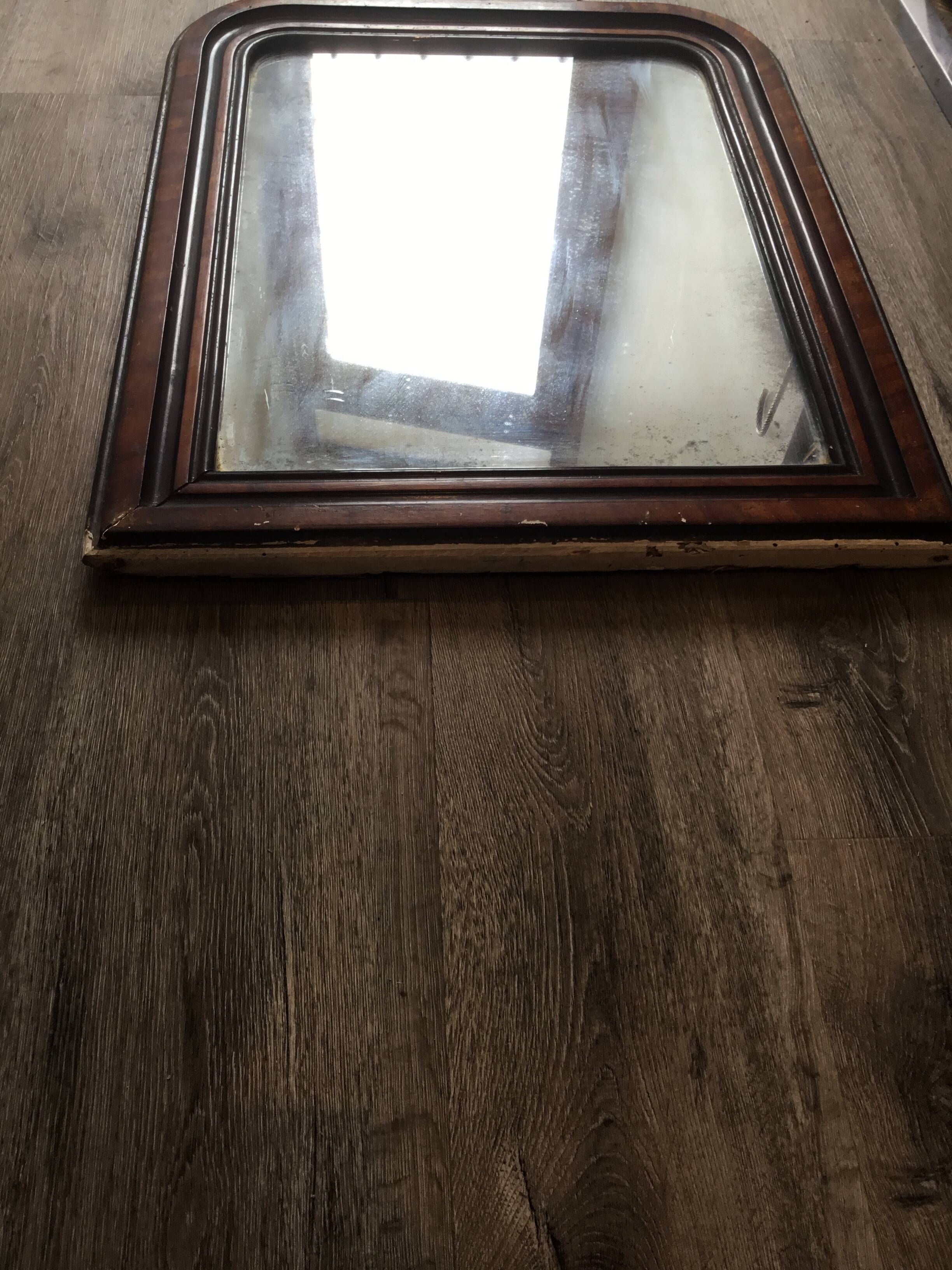 Wooden mirror in Louis Philippe style