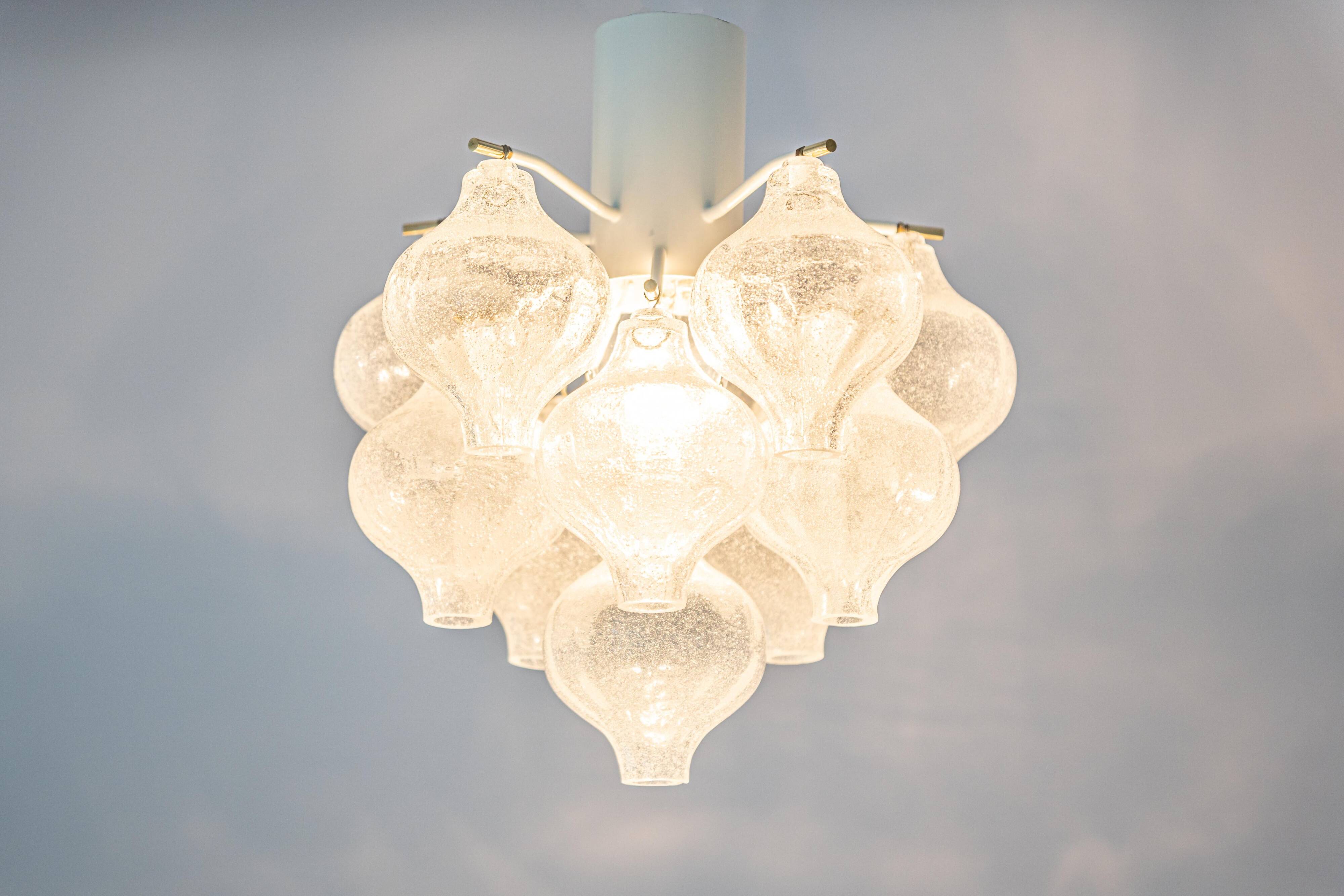 1 of 2 Small Tulipan Glass Wall Light by Kalmar, Austria, 1960s