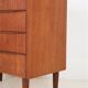 Fully restored mid-century teak dresser with 4 drawers / Danish modern design / 1960s