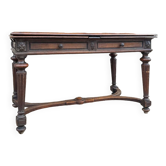 Table De Salle à Manger à L’italienne En Bois Naturel De Style Louis XVI XIX Eme Siècle