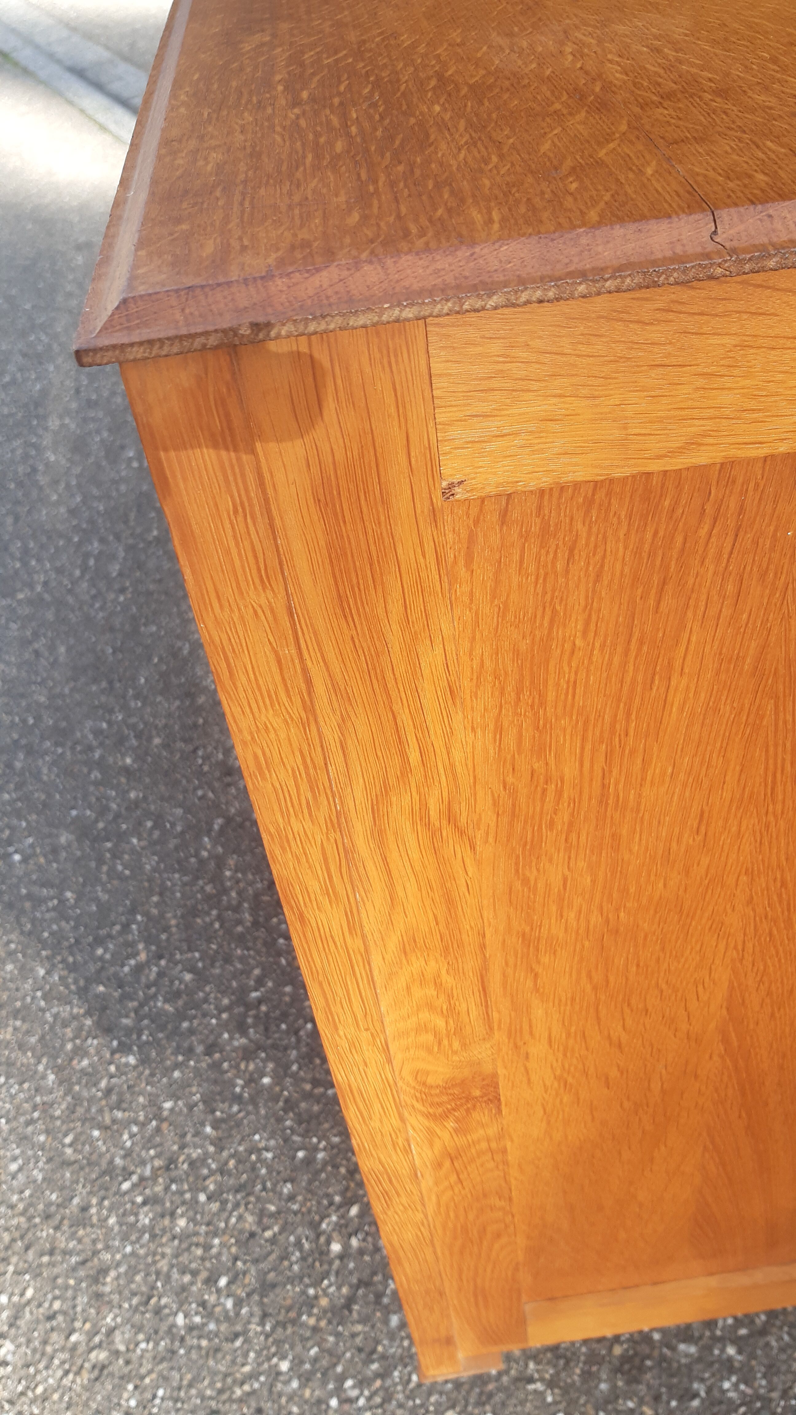 Vintage chest of drawers gilded oak 1950