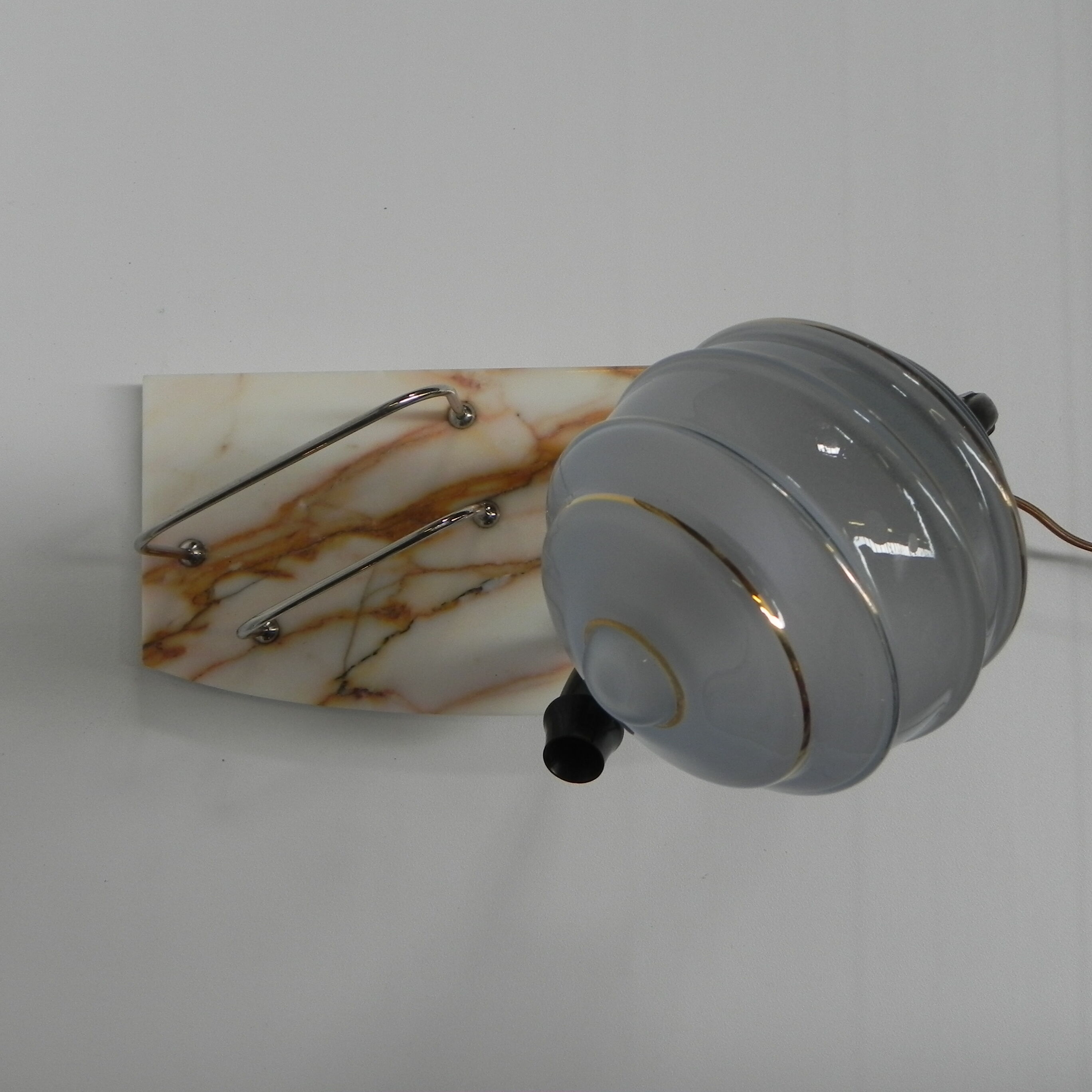 Art deco desk lamp with pen and letter holder