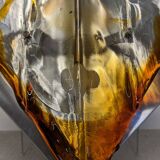 Hollywood Regency wall sconce in Murano glass by Mazzega, Italy circa 1970.