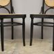 Chairs in curved beech and vienna straw, 1980s, set of 4
