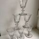 set of 6 glasses with crystal stems early twentieth