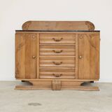 Art Deco wooden and marble sideboard from the 1950s