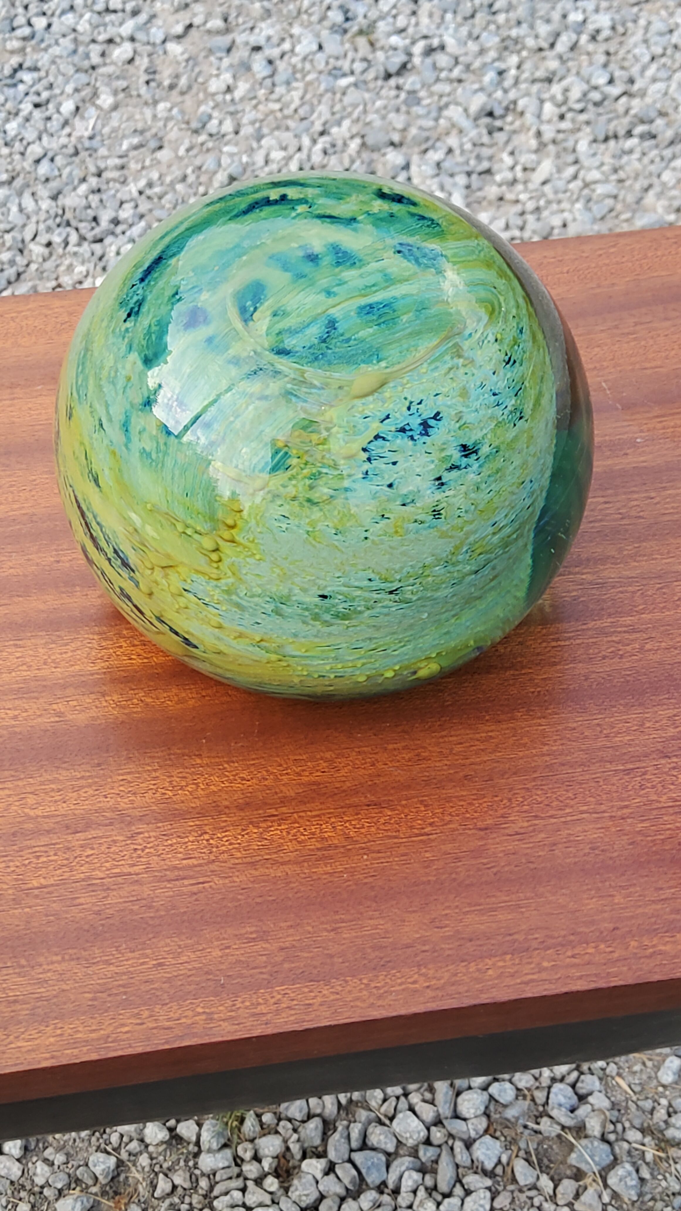 Sulfide Press- Murano glass paper signed Molina from the 70s
