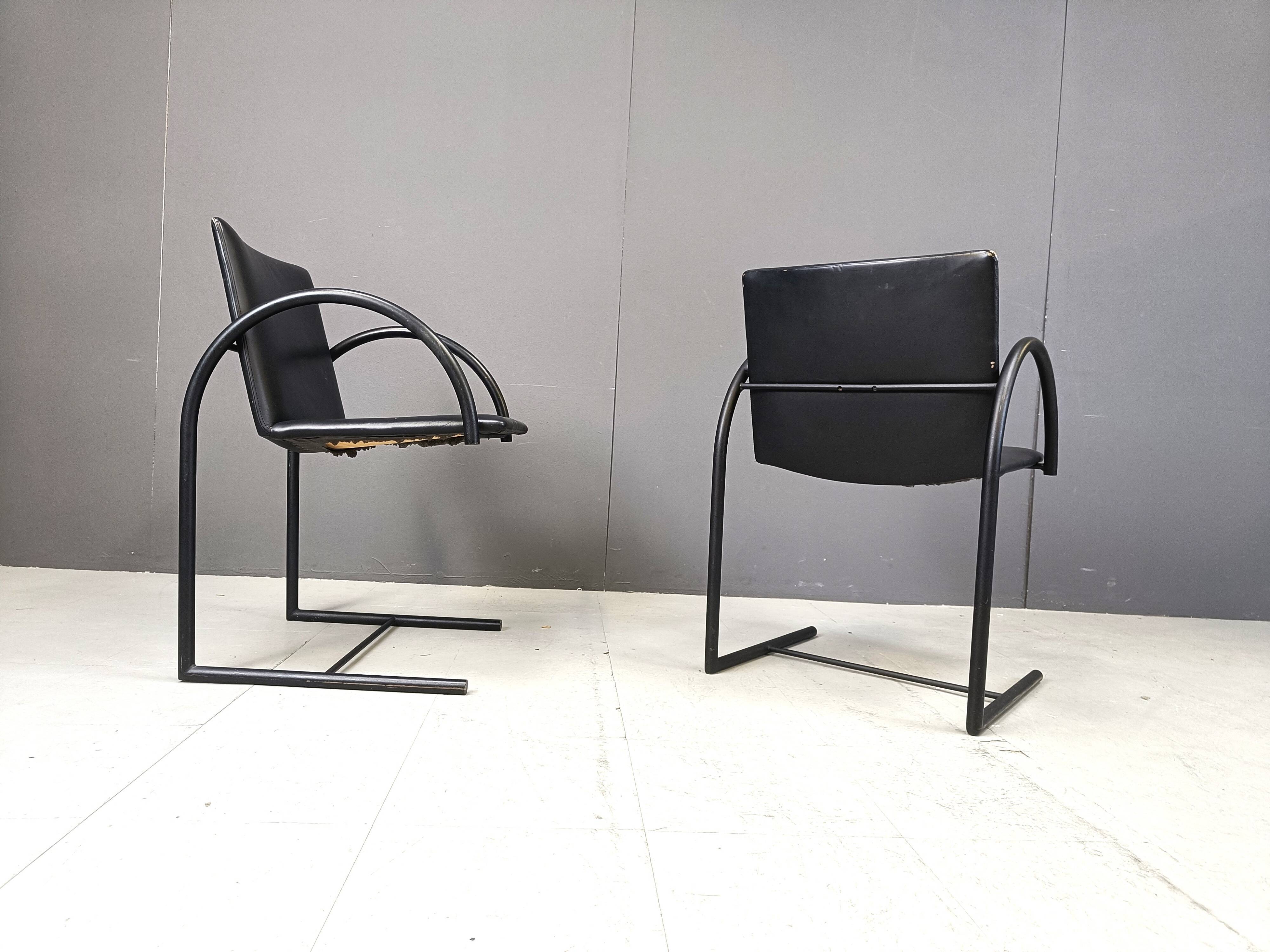 Vintage circle chairs by Metaform, 1980s, set of 6