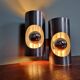 Space Age double wall lamp, in brushed aluminum, 1970s