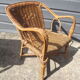 60' vintage children's rattan chair