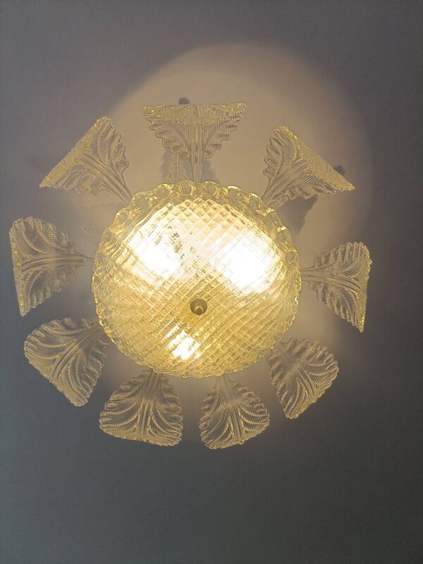 Lustre suspension en verre de Murano