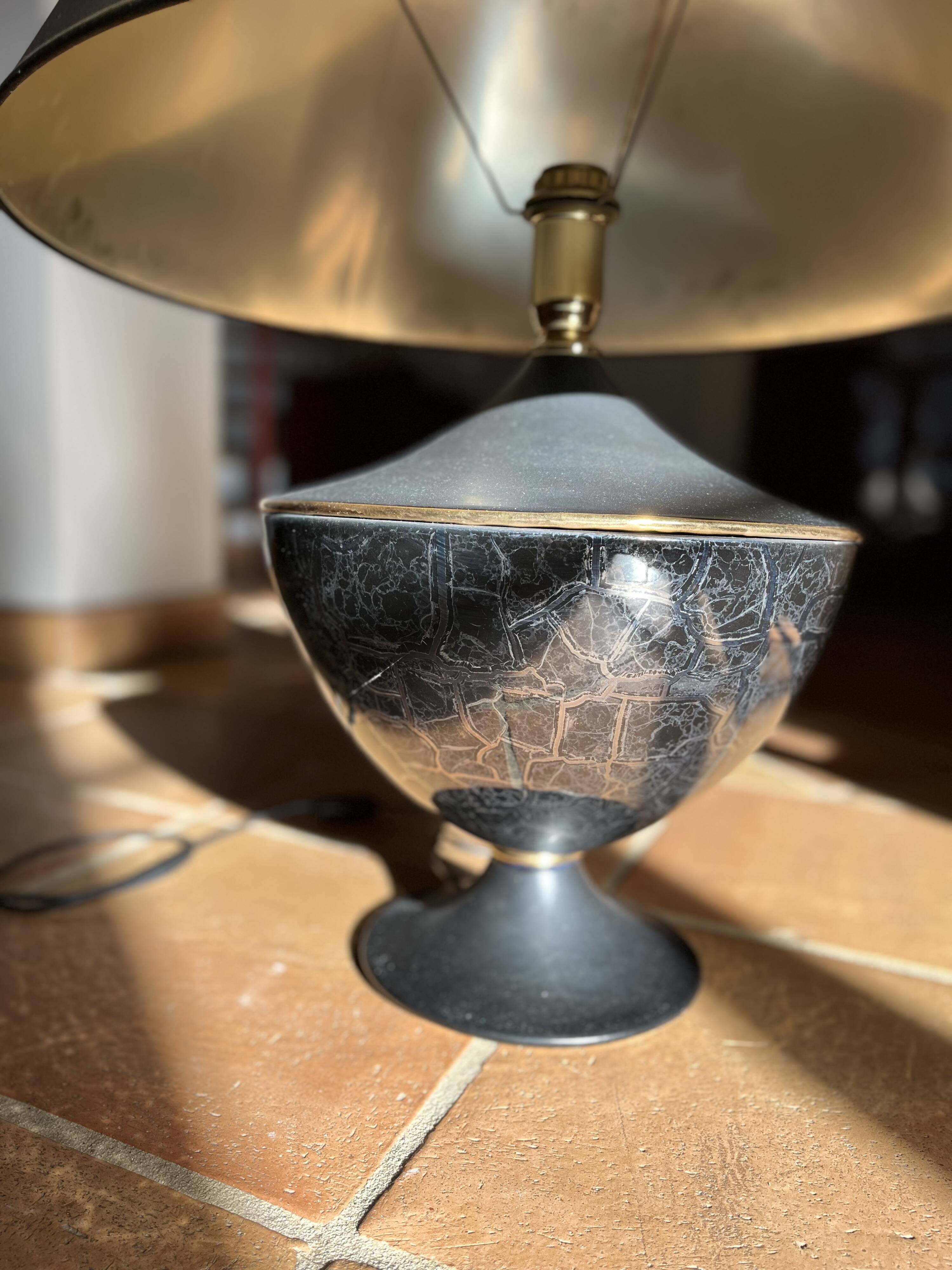 Large Bosa ceramic lamp, Italy, 1980s