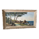 Oil on seaside canvas signed L. GUERNY